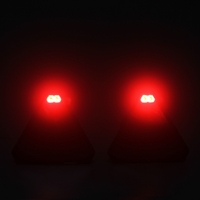 Комплект Безжични Преносими Диодни Лед Led Стопове Wireless с Магнит и Вендуза Неон Neon Ефект Иновационен дизайн триъгълна форма 12V за Ремарке Каравана Платформа и др.