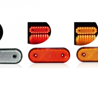 LED Габарит, Маркер, Токос - Бял, Червен, Жълт, 20 Диода - 12V - 24V - за камион бус, ван, каравана, платформа, кемпер