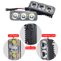 Комплект Предни Мощни 3 Led Лед Диодни Дневни Светлини 12V 3W НОВИ