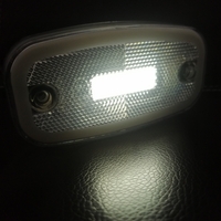 LED Бял Светодиоден Габарит Маткер Токос Неон Ефект, 122mm x 63mm , с Три Функции 12V-24V