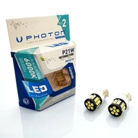 Комплект от 2 броя LED ЛЕД Крушки 36 SMD BA15S (P21W) 12V - 24V Бяла Светлина Бели 6000К Photon