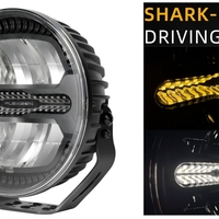 LED комбиниран халоген Flexzon Ø228 мм 12–24V, 175W, 11000 lm, оранжев/бял DRL и аварийна блиц светлина с 4 режима, E-mark, IP67/69K