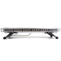 76.2 см 56 LED ЛЕД мощна аварийна диодна сигнална лампа блиц 12-24V 15 режима на работа жълта оранжева светлина E-Mark Е9 за пътна помощ платформа снегорин багер и др.