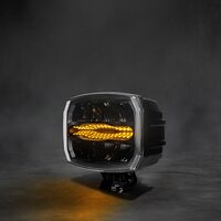 LED комбиниран халоген Flexzon 12–24V, 175W, 11000 lm, оранжев/бял DRL и аварийна блиц светлина с 4 режима, E-mark, IP67/69K