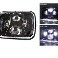 Универсален 45W ЛЕД LED фар лампа халоген 12V-24V къси/дълги 20 x 14cm за АТВ джип мотоциклет камион трактор и др.