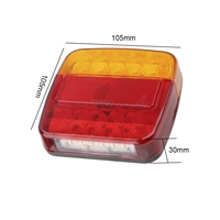 Безжични Wireless Лед Led Стопове с Магнит 12V 24V за Ремарке Каравана Платформа 5 Функции