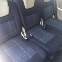 Калъфи за VW Touran, Sharan, Ford Galaxy, Citroen C8, Peugeot 307SW, Citroen C4 Grand Picasso, Peugeot 806, 807 - Черни с бял шев