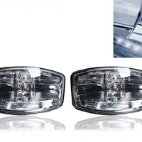 Комплект 2 Броя Халоген, Фар, 265mm X 161mm, 12V 24V, Крушка H7 + 6 LED ЛЕД Диода, За Камион, Трактор, Багер, Земеделски Машини и др.