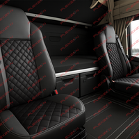 Комплект 1+1 тапицерия от еко кожа за MAN TGX 2015-2020 - черно