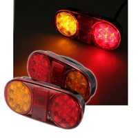 Комплект 2 броя LED Лед Диодни Стопове, 12V, 160мм x 80мм, За Камион, Ремарке, Бус, Каравана, Кемпер, Е-Mark