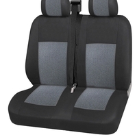 2+1 Лукс Калъфи В Сиво За Седалки за Mercedes Sprinter Vito Vw Crafter T5 Ford Transit Peugeot Iveco Премиум Плат