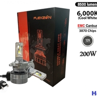 Комплект от 2 броя LED ЛЕД диодни крушки H4 Х4 12V 200W 17000lm за фарове Canbus без грешки 6000К къси/дълги