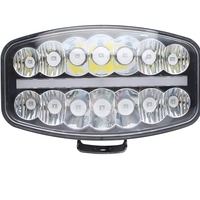 80W LED Лед Фар Халоген С Три Функции Неон ефект Бяло-Жълто/Оранжево Neon 24,5см x 13,9см 4100lm 12V - 24V E-Mark Подходящ За DAF MAN Scania Volvo Iveco и др.
