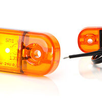 LED Светодиоден Габарит, Маркер, Токос, Оранжев, Е-Mark, 3 LED, 12V-24V, 8,4 см