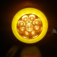 Комплект от 2 броя ЛЕД LED габарит за огледало ОБЕЦИ за камион 12-24V Scania Сканиа Volvo Волво MAN МАН DAF ДАФ Mercedes Мерцедес с ефект Неон Neon в оранжево-червено