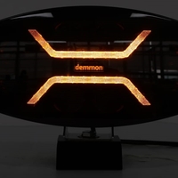 LED ЛЕД диоден фар халоген лампа 12V - 24V 48W бяло-жълто с черно стъкло за АТВ джип камион трактор земеделски и селскостопански машини и др. 245 x 139.4 x 90 mm E-mark E9