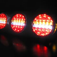 Комплект 12V - 24V Led Лед Тройни Диодни Стопове - Комбинирани Стоп, Габарит, Мигач, Задна Светлина