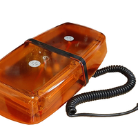 Оранжева 12V 24V Cob Лед Led Аварийна Сигнална Лампа Маяк Буркан с Магнит 48 Диода Оранжево Стъкло