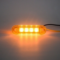 LED Диоден Вграден Страничен Габарит, Маркер, Токос Оранжев 12-24V за камион, бус, ван, платформа, ремарке Е-марк Е9