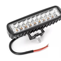 Универсален 54W Лед LED Халоген Фар Работна Лампа 12V - 24V с мигач бяло - оранжева светлина за автомобил офроуд бус ван камион
