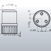 Въртяща Сигнална Аварийна Оранжева Лампа Маяк с Крушка 24V, Ø 84.4mm