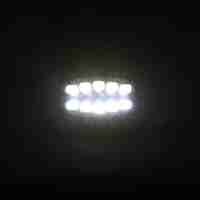 Универсален Високомощен LED ЛЕД 55W диоден фар халоген лампа 12V - 24V с DRL светлина бяло-жълто за АТВ джип камион трактор земеделски и селскостопански машини и др.