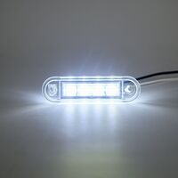 LED Диоден Вграден Страничен Габарит, Маркер, Токос Бял12-24V за камион, бус, ван, платформа, ремарке Е-марк Е9
