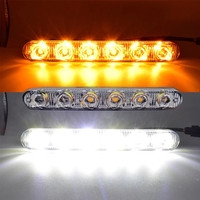 Комплект Предни Мощни 9 Led Лед Диодни Дневни Светлини С Мигач - Функция Динамичен Бягащ Мигач - 12V 36W