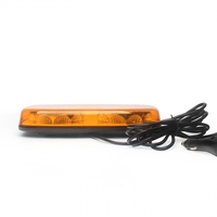 Оранжева 12-24V Лед Led Аварийна Сигнална Лампа Маяк Буркан с Магнит 35W За Пътна Помощ Платформа и др.
