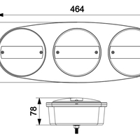 Комплект 12V - 24V Led Лед Тройни Диодни Стопове - Комбинирани Стоп, Габарит, Мигач, Задна Светлина