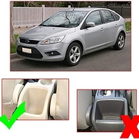 Подлакътник барче за Ford Focus MK2 2005–2011 - Еко кожа – Черен