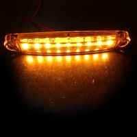 1 брой ЛЕД LED Оранжев Жълт Диоден Маркер Габарит Токос със 9 светодиода за камион ремарке бус ван каравана платформа 12-24V