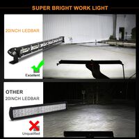 51 См 162W Едноредов Мощен Диоден LED Лед Бар 54 Led Ултра Тънък Халоген Лампа Прожектор 12V 24V Автомобил АТВ Джип 4х4 Offroad Камион и др.