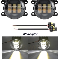 Комплект 2 броя LED фарове за мъгла, халогени за Dacia, Renault, Ford, Citroen, Suzuki, бяла светлина, Ø91 мм, 12V, алуминиев корпус, H8/H11 букса