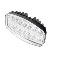 80W LED Лед Фар Халоген с DRL дневни светлини габарит бяло - оранжево неон ефект 24,5см x 13,9см, 4100lm, 12V - 24V, E-Mark Подходящ За DAF MAN Scania Volvo и др.