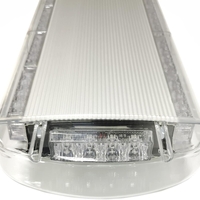 12V 24V Лед Led Диодна Мощна Аварийна Сигнална Лампа Буркан 140 см 10 режина Бяло Стъкло За Пътна Помощ Платформа Снегорин и др.