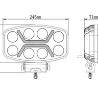 LED мощен диоден фар халоген лампа 12V-24V 90W бяло-жълто за АТВ джип камион трактор земеделски и селскостопански машини и др.