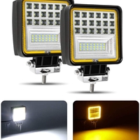 126W LED Диоден Фар Работна Бяла Жълта Светлина Габарит Мъгла Лампа 12V 24V 3030 Лумена
