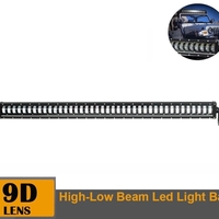9D 114 СМ Led Bar Лед Бар Hi/Lo Kъси Дълги Водоустойчив Удароустойчив 12V 24V 25600 LМ 320W С Лупи Off-Road Лед Бар За Джип ATV