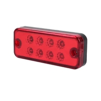 Червен LED Габарит / Светлина / Токос, с 8 диода - 12V - 99mm x 40mm