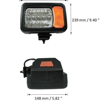 Комплект LED фарове - къси / дълги светлини, мигач, рефлектор - подходящ за трактор, комбайн, багер и др - 16 диода