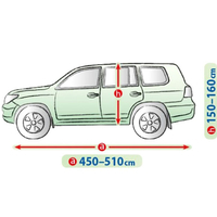 Висококачествено Покривало Kegel за Джип SUV OFF-ROAD Серия Mobile Garage размер XL 450 - 510см х 150 - 160см
