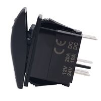 Копче, Бутон, За Вграждане, За Аварийна Светлина, Стоп Светлина, LED Лампа, Халоген, Лед Бар, 12V - 24V, Надпис HAZARD WARNING , Червена Светлина
