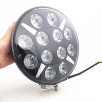LED Диоден Халоген Фар Бял Оранжев Габарит Ø 218 мм 12V 24V 12 Диода за джип камион трактор багер