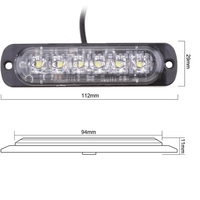 LED Лед Диоден 12-24V Габарит Маркер Токос за камион бус ван каравана платформа кемпер бял 112 x 29mm