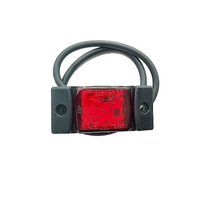 LED Светодиоден Габарит, Маркер, Токос, Червен, Е-Mark, 3 LED, 12V-24V, 7.3 см
