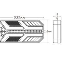 Комплект LED ЛЕД Диодни Стопове, Динамичен Мигач, 7 Функции, 12/24V