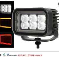 42W LED Халоген Бял, Разпръсната светлина с жълта и червена DRL светлина 12V-24V
