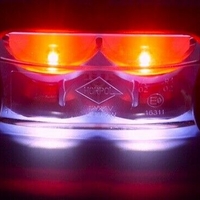 LED Светодиоден Страничен Габарит, Бял, Червен цвят, 110mm x 28mm, 12V-24V