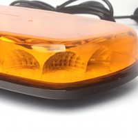 Оранжева 12-24V Лед Led Аварийна Сигнална Лампа Маяк Буркан с Магнит 35W За Пътна Помощ Платформа и др.